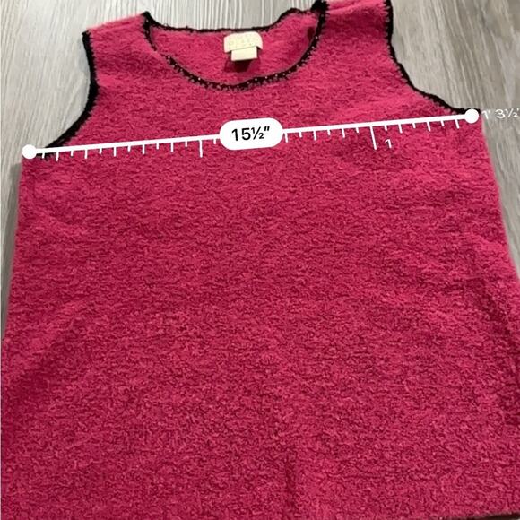 Vintage Sigrid Olsen Sport Burgundy Red Sleeveless Knit Top‎ Size S - Picture 6 of 7